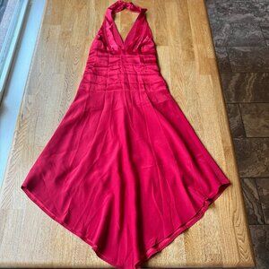 Red Halter Top Cocktail Dress